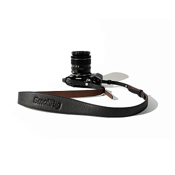SmallRig 5208 Кожаный плечевой ремень для камеры Universal Leather Camera Shoulder Strap (Black)